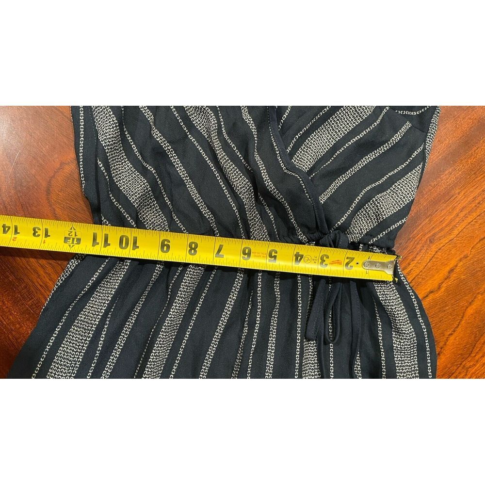Xhilaration Women's Striped Blue And White‎ Wrap Wide Leg Jumpsuit Size X-small - Picture 12 of 16